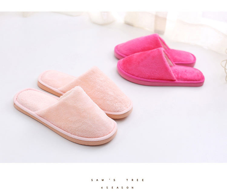 New plush indoor home autumn and winter wooden floor warm EVA moon cotton slippers Cixi