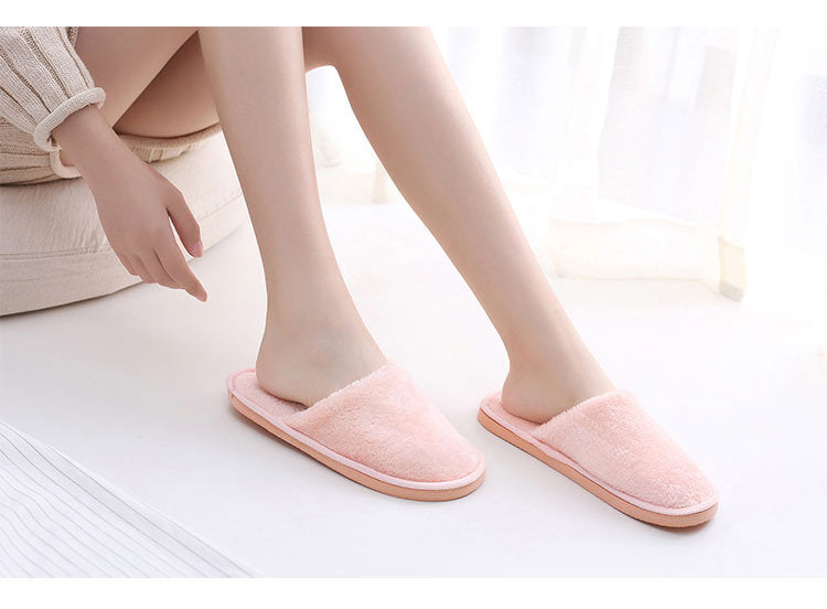 New plush indoor home autumn and winter wooden floor warm EVA moon cotton slippers Cixi