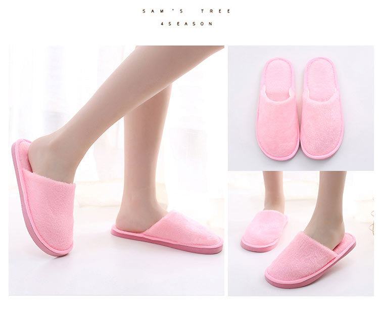 New plush indoor home autumn and winter wooden floor warm EVA moon cotton slippers Cixi