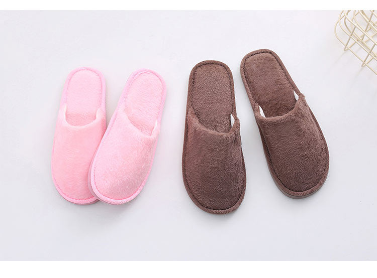 New plush indoor home autumn and winter wooden floor warm EVA moon cotton slippers Cixi