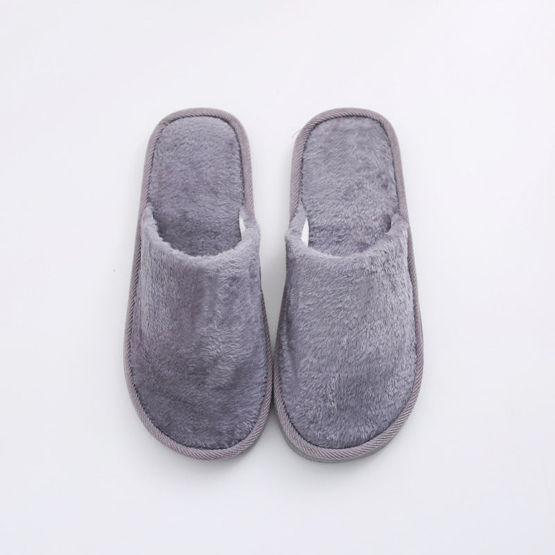 New plush indoor home autumn and winter wooden floor warm EVA moon cotton slippers Cixi