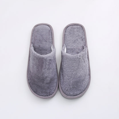 New plush indoor home autumn and winter wooden floor warm EVA moon cotton slippers Cixi