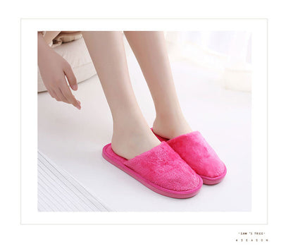 New plush indoor home autumn and winter wooden floor warm EVA moon cotton slippers Cixi