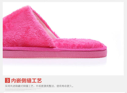 New plush indoor home autumn and winter wooden floor warm EVA moon cotton slippers Cixi
