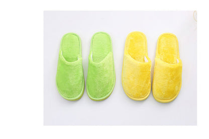 New plush indoor home autumn and winter wooden floor warm EVA moon cotton slippers Cixi