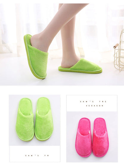 New plush indoor home autumn and winter wooden floor warm EVA moon cotton slippers Cixi