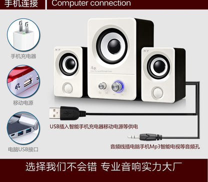 X7 laptop desktop computer audio multimedia small speaker mobile phone subwoofer mini speaker New Bluetooth