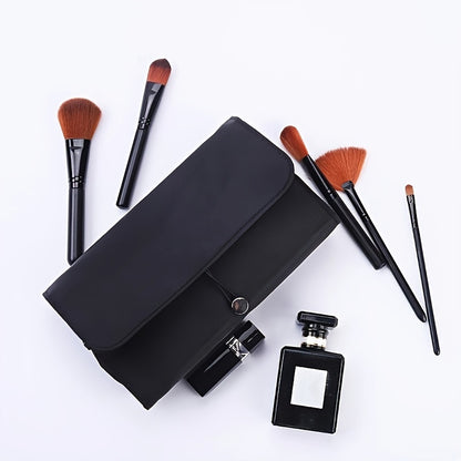 Large Capacity Makeup Brush Organizer Bag - Multi-Functional Korean Style Portable Cosmetic Pouch for Students