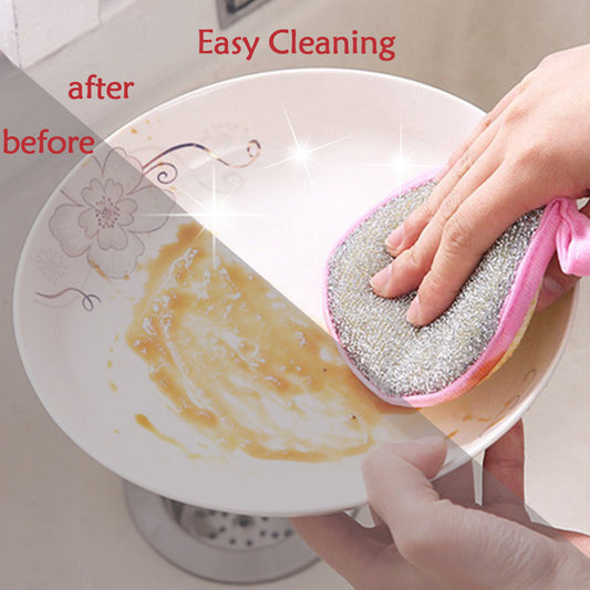 5/10pcs Double-Sided Dishwashing Sponges for Pots and Pans - Effortless Kitchen Cleaning with Durable Polyester Sponges