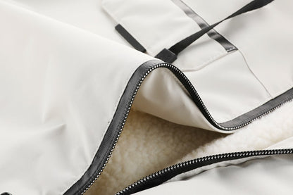 Men'S Winter Windbreaker Jacket with Warm Hood - Maroon Zip-Up Outdoor Coat, Stand Collar, Multiple Pockets, Casual Sporty Design for Cold Weather, Winter Jacket