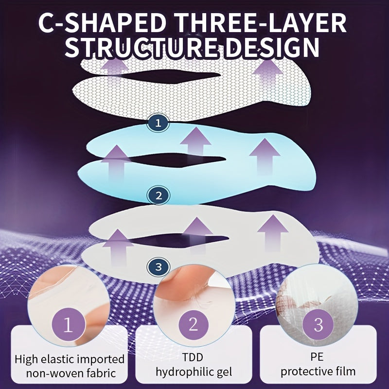 ILISYA C Circulating Eye Mask - 5 Pairs, Moisturizing and Firm, Suitable for a Variety of Skin Types, Containing Niacinamide and Hyaluronic Acid, Moisturizing Eye Skin, Eye Care, Make Skin Smooth and Tender