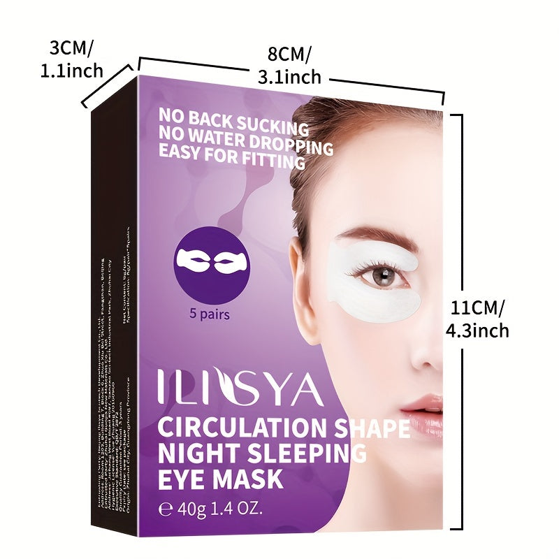 ILISYA C Circulating Eye Mask - 5 Pairs, Moisturizing and Firm, Suitable for a Variety of Skin Types, Containing Niacinamide and Hyaluronic Acid, Moisturizing Eye Skin, Eye Care, Make Skin Smooth and Tender