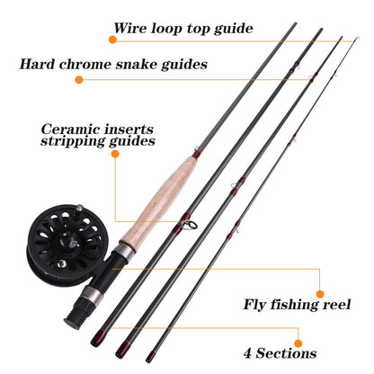 [Fly Fishing Rod Reel Set] Sougayilang Fly Fishing Rod Reel Set Fly Fishing Pole with Reel Combo Fly Tackle