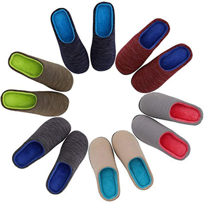 Spot cross-border e-commerce Amazon men and women memory sponge TPR slippers coral fleece slippers