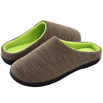 Spot cross-border e-commerce Amazon men and women memory sponge TPR slippers coral fleece slippers