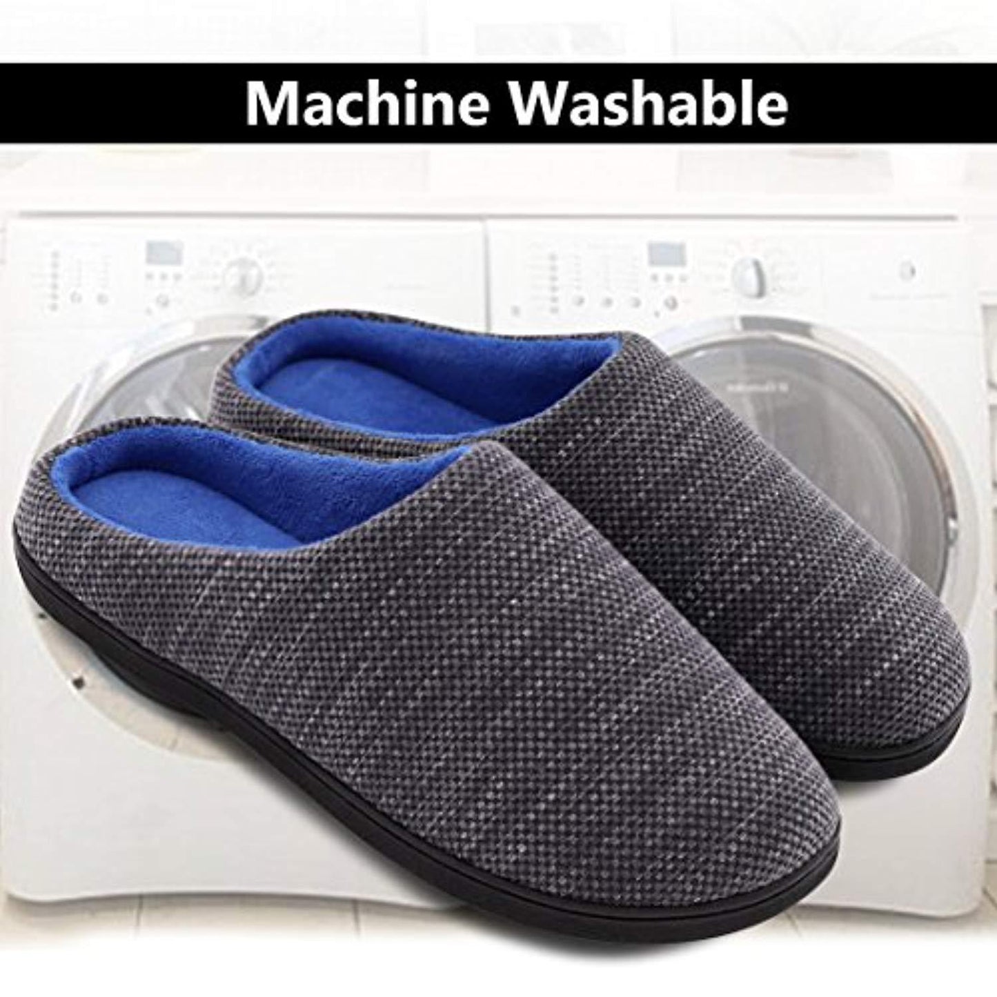 Spot cross-border e-commerce Amazon men and women memory sponge TPR slippers coral fleece slippers