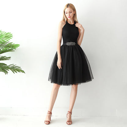 Europe and the United States high waist mesh skirt Tutu skirt strength manufacturers 7 65cm elastic waist cross-border Net red skirt adult