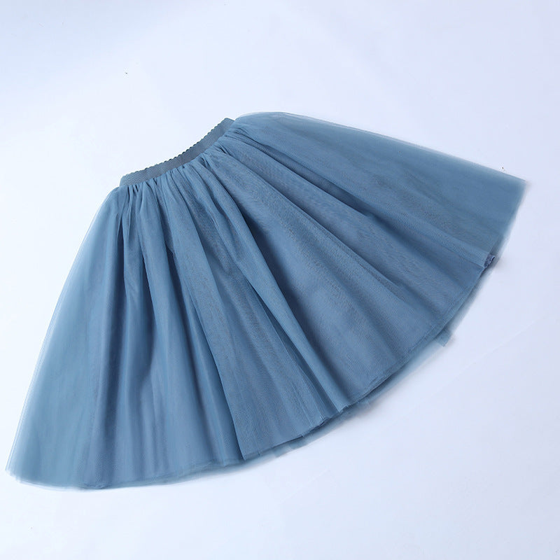 Europe and the United States high waist mesh skirt Tutu skirt strength manufacturers 7 65cm elastic waist cross-border Net red skirt adult