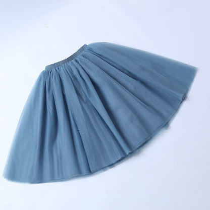 Europe and the United States high waist mesh skirt Tutu skirt strength manufacturers 7 65cm elastic waist cross-border Net red skirt adult
