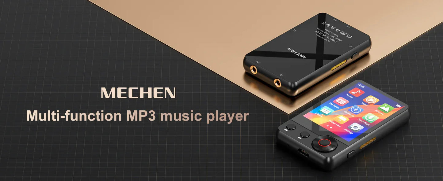 MECHEN 64GB/128GB MP3 Player with Bluetooth 5.3, 2.4’ Portable Full Touchscreen Music Player with Speakers