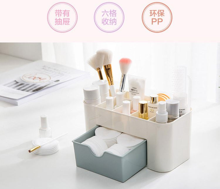 Drawer-Type Cosmetic Storage Box, Makeup Brush Organizer, Jewelry, Skin Care Products, Lipstick, Facial Mask Compartment Box