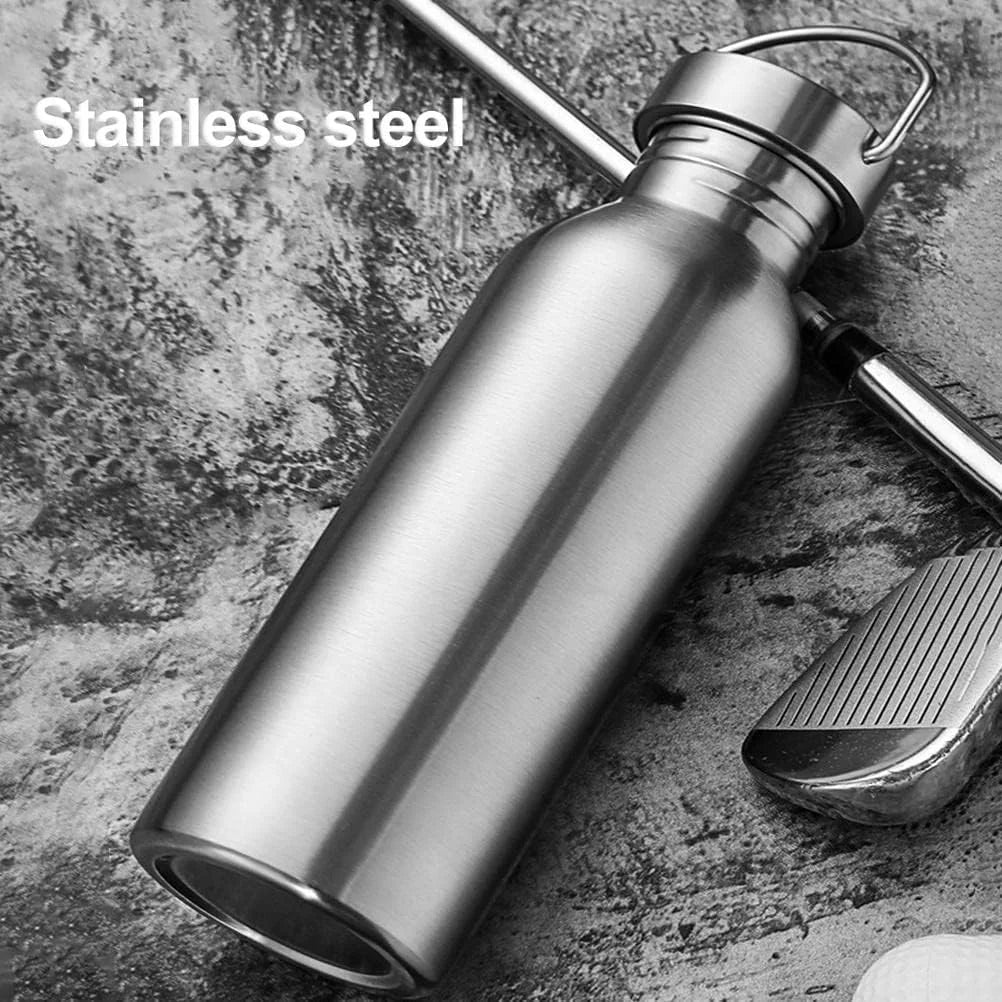 Stainless Steel Double-Walled Sports Bottle with Handle, Metal Reusable Water Bottle with Lid, School, Hiker, Gift
