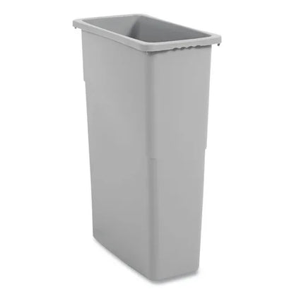 Boardwalk 23 Gallon HDPE Slim Waste Container Large Gray PP Material for Office Kitchen Outdoor Public Space Restaurant Use