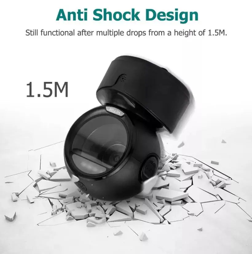 NETUM A5 2D Desktop Barcode Scanner, Omnidirectional Hands-Free Wired USB Big Barcode Reader 1D QR Screen Barcodes Scanning