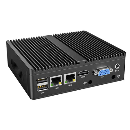 Fanless Industrial Mini PC 4th Gen Intel Processor Dual LAN 2x COM Ports Rugged Silent Computer for Automation IoT Gateway G30