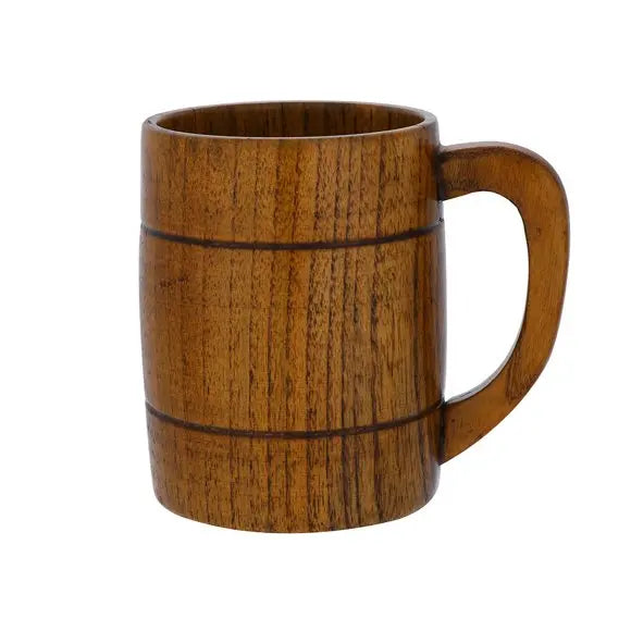 Classic Handmade Wooden Beer Tea Mug-Eco-Friendly Customizable Design Logo Custom Size Presents-CRAFT ZONE EXPORT Best Quality