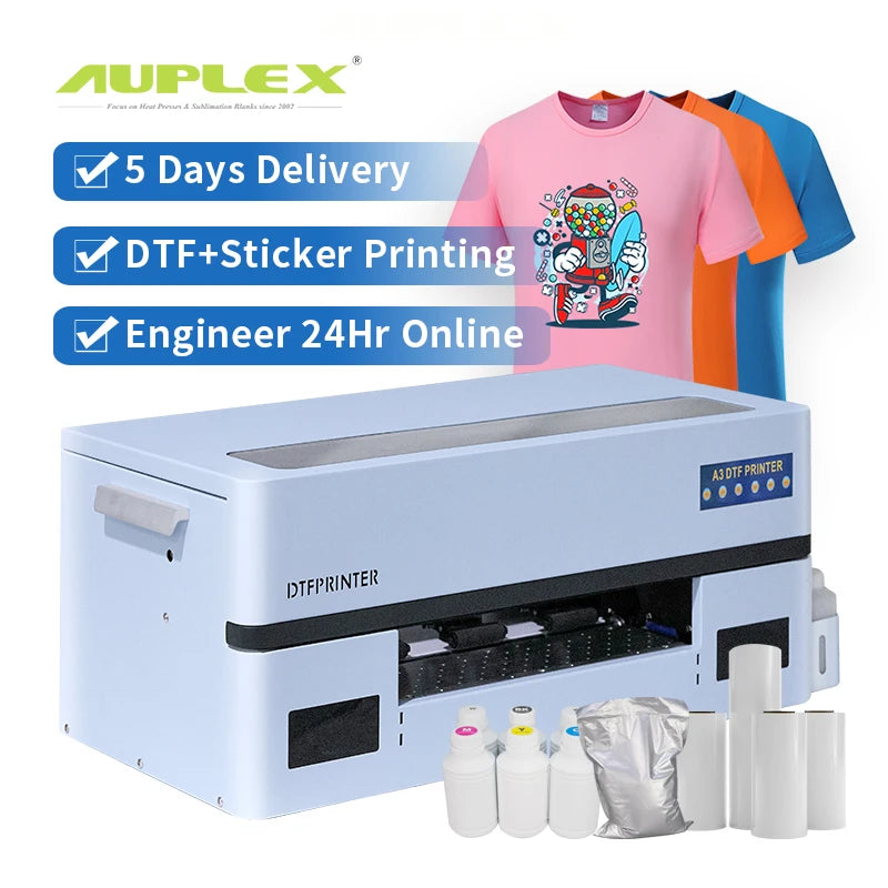 Auplex Stable Quality Dtf Roll Feeder for L1800 A3 Dtf Printer with Powder Shaker