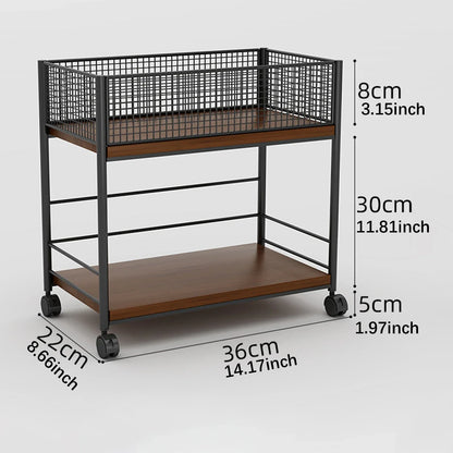 Movable Bookshelf With Wheels Under Desk Organizer Rack Mesh Storage Shelf For Kids Room Dormitory Bedroom Student Bookcase