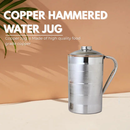 Wholesale 100% Pure Copper Steel Jug Handle Glasses Trendy Indian Design for Kitchen Decor Water Jug Use Tea Pots & Kettles
