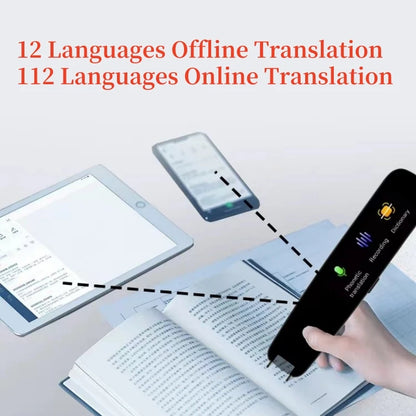 Scanning Translation Pen Portable Translator Spanish Russian Arabic Portuguese Korean French Ukraine Hebrew Offline Translate A6