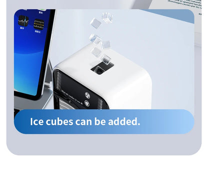 Portable Mini Air Conditioner for Dormitory | Fast Cooling Ultrasonic Nano Mist LCD Display Rechargeable Portable Outdoor Cooler
