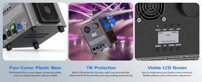 Fieryzeal 800W Cold Spark Machine Stage Equipment Cold Flame Sprayer Electronic Spark Machine DMX Control for DJ Party Wedding