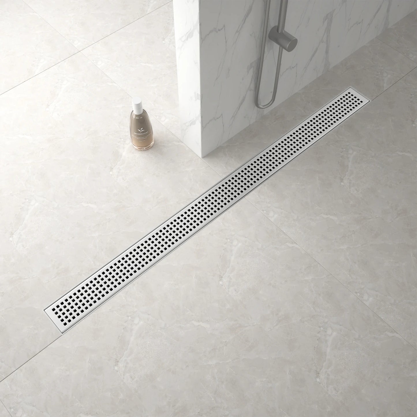 NEODRAIN 32 Inch Modern Stainless Steel Shower Drain Square Slot Cover Direct Drain Style for Bathroom USA Dropship Supported