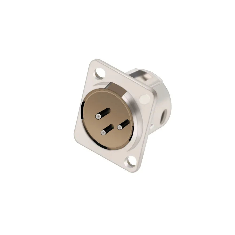 1pc 3Pin Male/Female XLR Speaker Panel Mount Chassis MIC Socket Adapter Audio Jack Connector,Zinc Alloy Shell+Copper Contact