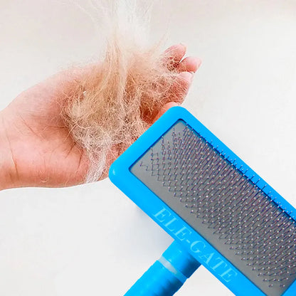 Free Your Furry Companion From Tough Knots with Easy-to-Use Pet Grooming Brush Customizable PP Plastic Hair Removal Tool