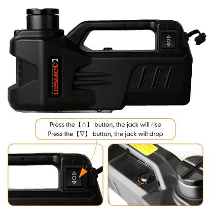 KUNFINE 12V 5Ton 150 W Rated Power 13 A Max.Current Car Electric Tire Lifting Car Jacks Hydraulic Air Infatable Car Floor Jack