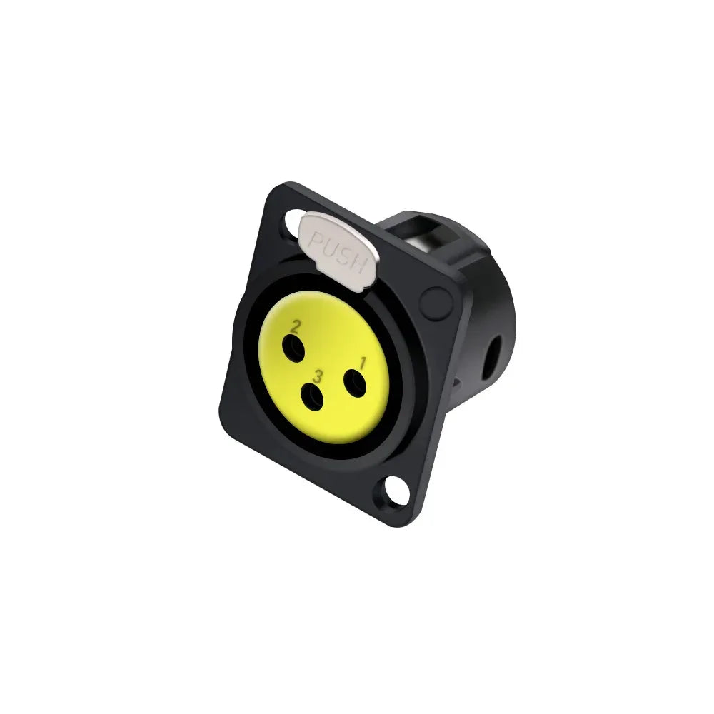 1pc 3Pin XLR Male/Female Panel Mount Chassis MIC Socket Audio Microphone Jack Plug Connector,Zinc Alloy Shell+Copper Contact