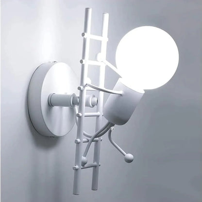 Creative Cartoon Wall Light, Metal Bedside Lamps for Kidsroom Livingroom Dinningroom E27 Bulb not Included