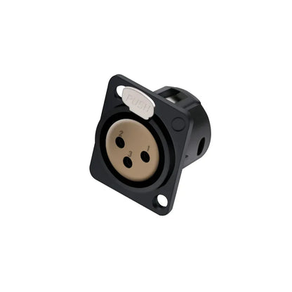 1pc 3Pin XLR Male/Female Panel Mount Chassis MIC Socket Audio Microphone Jack Plug Connector,Zinc Alloy Shell+Copper Contact