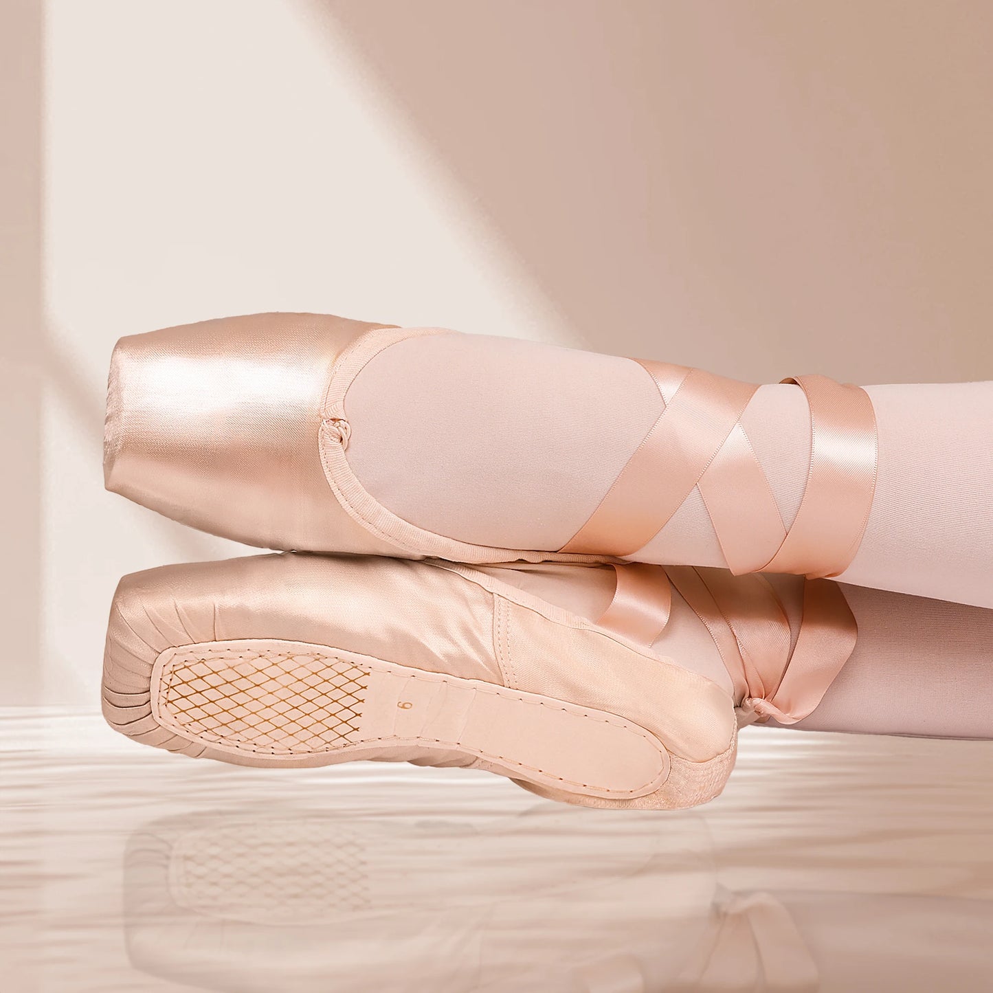 EU in Stock Wholesale Women's Professional Satin Soft Ballet Shoes Ballet Practice Shoes