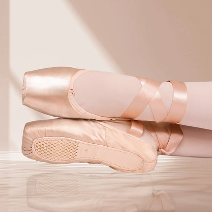 EU in Stock Wholesale Women's Professional Satin Soft Ballet Shoes Ballet Practice Shoes