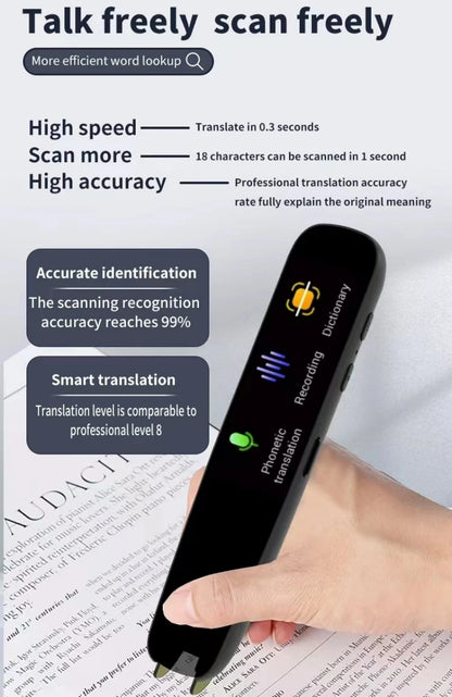 Scanning Translation Pen Portable Translator Spanish Russian Arabic Portuguese Korean French Ukraine Hebrew Offline Translate A6