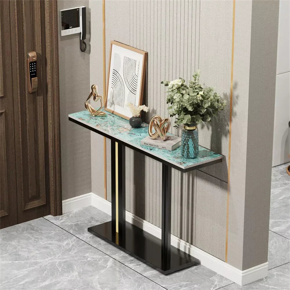 Luxury Marble Console Table for Living Room,Behind Couch Sofa,Hallway Entryway Table,Modern Narrow Furniture,Free Shipping