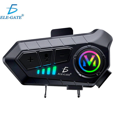 ELE-GATE Motorcycle Communication Over Ear Headset with Dual Microphones DSP & CVC Noise Cancellation New