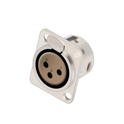 1pc 3Pin Male/Female XLR Speaker Panel Mount Chassis MIC Socket Adapter Audio Jack Connector,Zinc Alloy Shell+Copper Contact