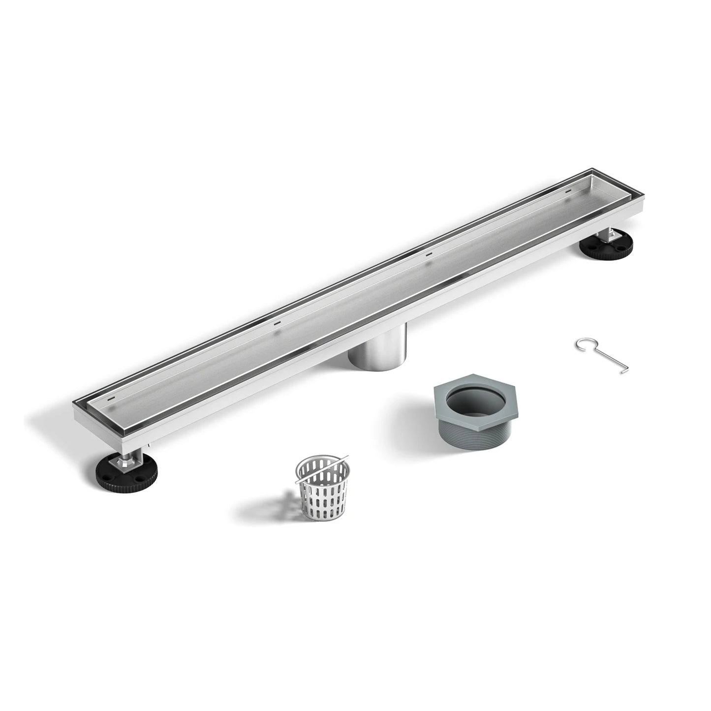 Dropshipping Available 28 Inch Brushed Stainless Steel Tile Insert Hidden Shower Drain